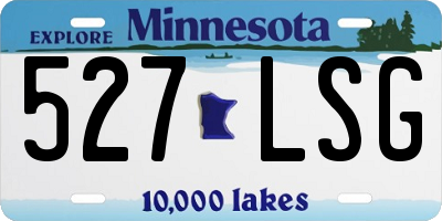 MN license plate 527LSG