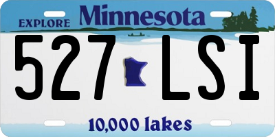 MN license plate 527LSI
