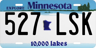 MN license plate 527LSK