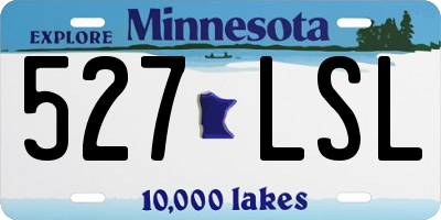 MN license plate 527LSL