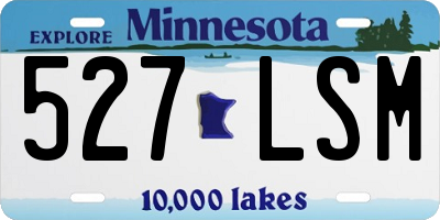 MN license plate 527LSM
