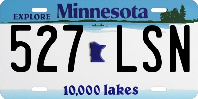 MN license plate 527LSN