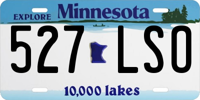 MN license plate 527LSO
