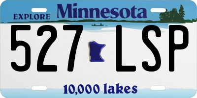 MN license plate 527LSP