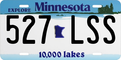 MN license plate 527LSS