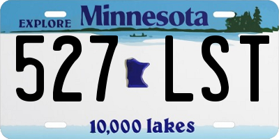 MN license plate 527LST