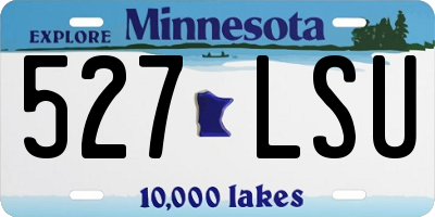 MN license plate 527LSU
