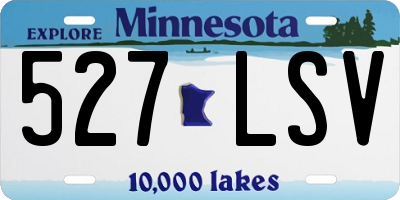 MN license plate 527LSV