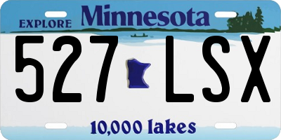 MN license plate 527LSX