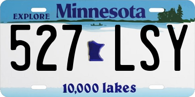 MN license plate 527LSY
