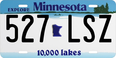 MN license plate 527LSZ