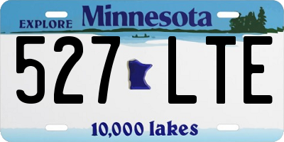 MN license plate 527LTE