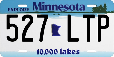 MN license plate 527LTP