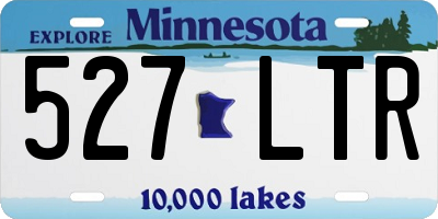 MN license plate 527LTR