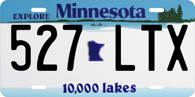 MN license plate 527LTX