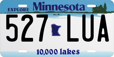 MN license plate 527LUA