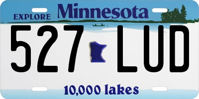 MN license plate 527LUD