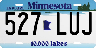 MN license plate 527LUJ
