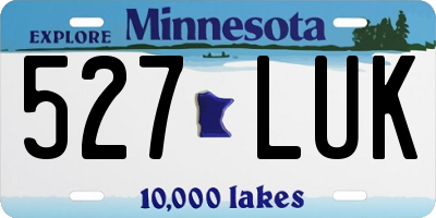 MN license plate 527LUK