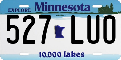 MN license plate 527LUO