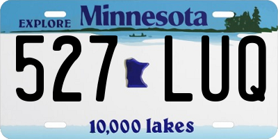 MN license plate 527LUQ