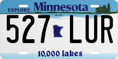 MN license plate 527LUR