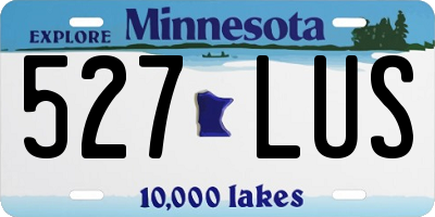 MN license plate 527LUS