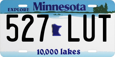 MN license plate 527LUT