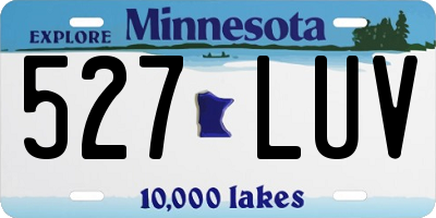 MN license plate 527LUV