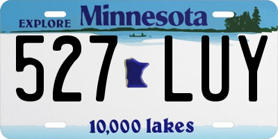 MN license plate 527LUY
