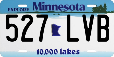 MN license plate 527LVB