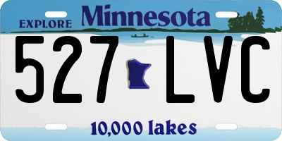 MN license plate 527LVC