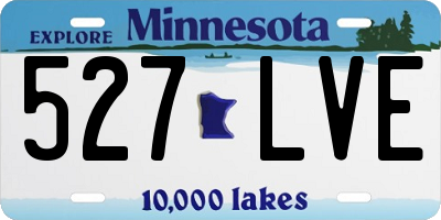 MN license plate 527LVE
