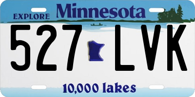 MN license plate 527LVK