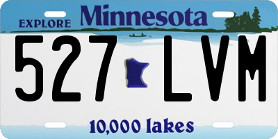 MN license plate 527LVM