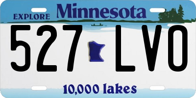 MN license plate 527LVO