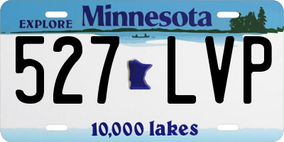 MN license plate 527LVP