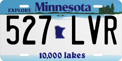 MN license plate 527LVR
