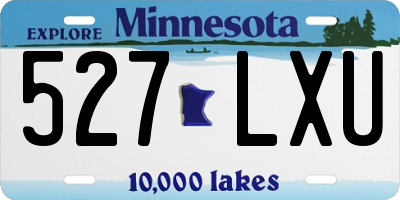 MN license plate 527LXU