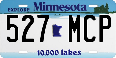 MN license plate 527MCP
