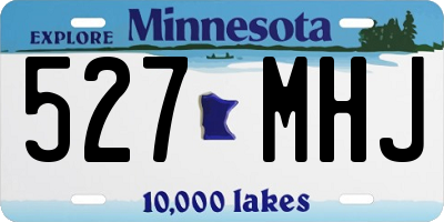 MN license plate 527MHJ
