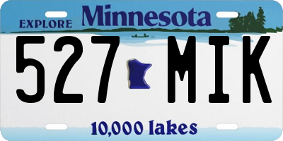 MN license plate 527MIK