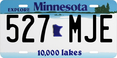 MN license plate 527MJE
