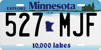 MN license plate 527MJF