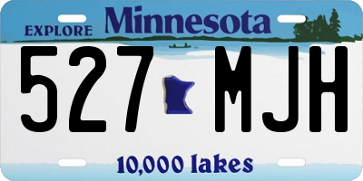 MN license plate 527MJH