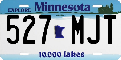 MN license plate 527MJT