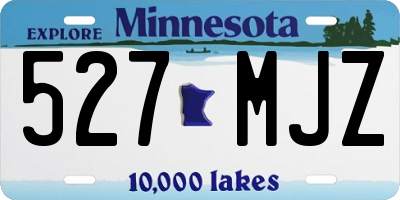 MN license plate 527MJZ