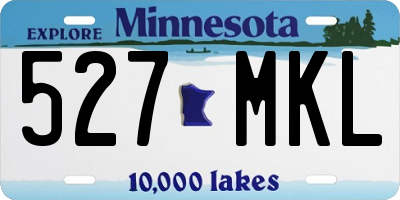 MN license plate 527MKL