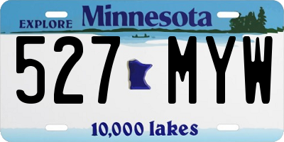MN license plate 527MYW