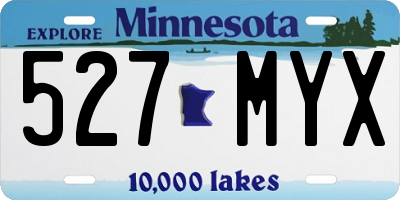 MN license plate 527MYX